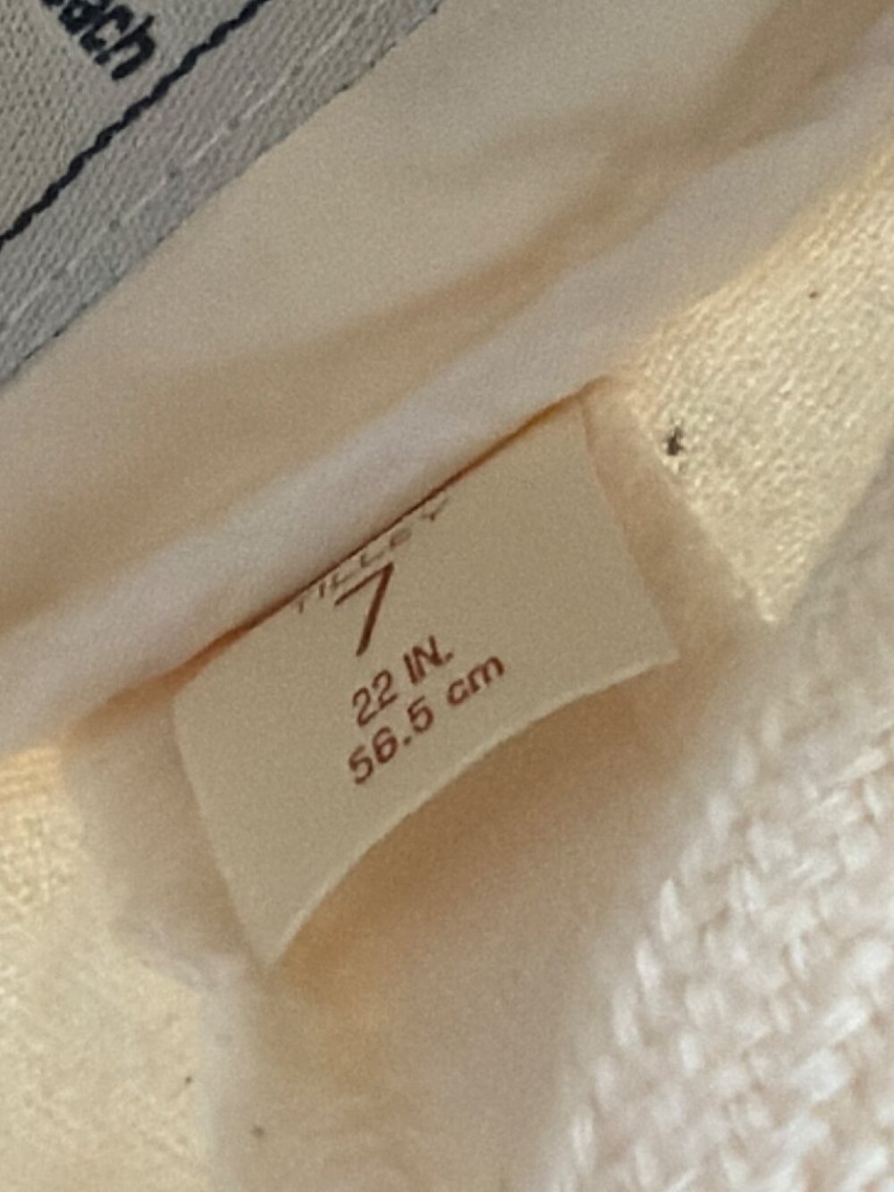 New Tilley T4 Cotton Duck Sun Hat 7 S 56.5cm Vintage HTF Ivory Green - Picture 10 of 14
